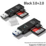 Load image into Gallery viewer, 2-in-1 Multi Functional USB 3.0 Card ReaderMicro SD TFMemoryCardReaderUSBFlashDrive CardreaderAdapter For PCLaptops Accessories