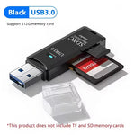 Load image into Gallery viewer, 2 in 1 USB2.0/3.0 Card Reader Micro TF sd card Reader usb adapter High Speed Cardreader TF Memory card For PC Laptop Accessories