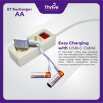 Load image into Gallery viewer, ET Recharge+ 1800mWh Type-C USB Rechargeable AA Battery 1.6V - Pengisian Cepat & Tahan Lama