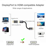 Load image into Gallery viewer, 4K 1080P DisplayPort to HDMI-Compatible Adapter DP Male to Female HD TV HDMI-Compatible Video Audio Cable for PC TV Laptop