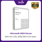 Load image into Gallery viewer, Microsoft Windows Server 2022 EN 5 Client User