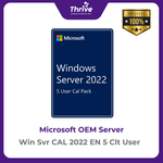 Load image into Gallery viewer, Microsoft Windows Server 2022 EN 5 Client User