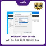 Load image into Gallery viewer, Microsoft Windows Server CAL 2022 EN 5 Client Device