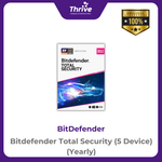 Load image into Gallery viewer, Bitdefender Total Security (5 Device) (Yearly)