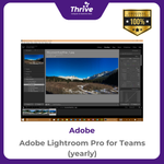 Load image into Gallery viewer, Adobe Lightroom Pro for Teams (Yearly)