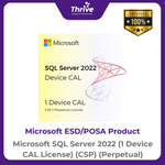Load image into Gallery viewer, Microsoft SQL Server 2022 (1 Device CAL License) (CSP) (Perpetual)