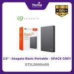Load image into Gallery viewer, Seagate Basic Portable - SPACE GREY STJL2000400