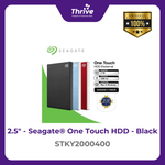 Load image into Gallery viewer, Seagate® One Touch HDD - Black STKY2000400