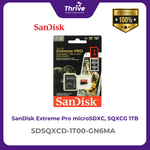 Load image into Gallery viewer, SanDisk Extreme Pro microSDXC, SQXCD 1TB, V30, U3, C10, A2, UHS-I, 200MB/s R, 140MB/s W, 4x6, SD adaptor, Lifetime Limited