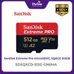 Load image into Gallery viewer, SanDisk Extreme Pro microSDXC, SQXCD 512GB, V30, U3, C10, A2, UHS-I, 200MB/s R, 140MB/s W, 4x6, SD adaptor, Lifetime Limited