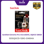 Load image into Gallery viewer, SanDisk Extreme Pro microSDXC, SQXCD 128GB, V30, U3, C10, A2, UHS-I, 200MB/s R, 90MB/s W, 4x6, SD adaptor, Lifetime Limited