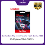 Load image into Gallery viewer, SanDisk GamePlay microSD card for Mobile Gaming, microSDXC, SQXAV 512GB, V30, U3, C10, A2, UHS-I, 190MB/s R, 130MB/s W, 4x6, Lifetime Limited