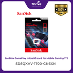 Load image into Gallery viewer, SanDisk GamePlay microSD card for Mobile Gaming, microSDXC, SQXAV 1TB, V30, U3, C10, A2, UHS-I, 190MB/s R, 130MB/s W, 4x6, Lifetime Limited