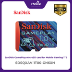 Load image into Gallery viewer, SanDisk GamePlay microSD card for Mobile Gaming, microSDXC, SQXAV 1TB, V30, U3, C10, A2, UHS-I, 190MB/s R, 130MB/s W, 4x6, Lifetime Limited