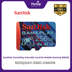 Load image into Gallery viewer, SanDisk GamePlay microSD card for Mobile Gaming, microSDXC, SQXAV 256GB, V30, U3, C10, A2, UHS-I, 190MB/s R, 130MB/s W, 4x6, Lifetime Limited