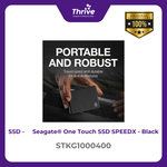 Load image into Gallery viewer, Seagate® One Touch SSD SPEEDX - Black STKG1000400