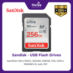 Load image into Gallery viewer, SanDisk Ultra SDXC, SDUNC 256GB, C10, UHS-I, 150MB/s R, 4x6, 10Y