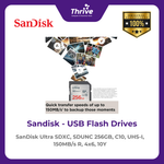 Load image into Gallery viewer, SanDisk Ultra SDXC, SDUNC 256GB, C10, UHS-I, 150MB/s R, 4x6, 10Y