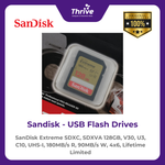 Load image into Gallery viewer, SanDisk Extreme SDXC, SDXVA 128GB, V30, U3, C10, UHS-I, 180MB/s R, 90MB/s W, 4x6, Lifetime Limited