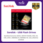 Load image into Gallery viewer, SanDisk Extreme SDXC, SDXVV 512GB, V30, U3, C10, UHS-I, 180MB/s R, 130MB/s W, 4x6, Lifetime Limited