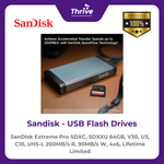 Load image into Gallery viewer, SanDisk Extreme Pro SDXC, SDXXU 64GB, V30, U3, C10, UHS-I, 200MB/s R, 90MB/s W, 4x6, Lifetime Limited