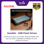 Load image into Gallery viewer, SanDisk Extreme Pro SDXC, SDXXD 128GB, V30, U3, C10, UHS-I, 200MB/s R, 90MB/s W, 4x6, Lifetime Limited