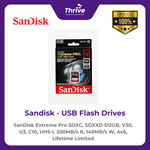 Load image into Gallery viewer, SanDisk Extreme Pro SDXC, SDXXD 512GB, V30, U3, C10, UHS-I, 200MB/s R, 140MB/s W, 4x6, Lifetime Limited