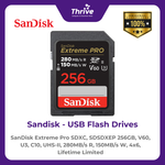 Load image into Gallery viewer, SanDisk Extreme Pro SDXC, SDSDXEP 256GB, V60, U3, C10, UHS-II, 280MB/s R, 150MB/s W, 4x6, Lifetime Limited