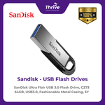 Load image into Gallery viewer, SanDisk Ultra Flair USB 3.0 Flash Drive, CZ73 64GB, USB3.0, Fashionable Metal Casing, 5Y