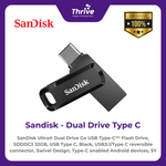Load image into Gallery viewer, SanDisk Ultra® Dual Drive Go USB Type-C™ Flash Drive, SDDDC3 32GB, USB Type C, Black, USB3.1/Type C reversible connector, Swivel Design, Type-C enabled Android devices, 5Y
