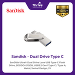 Load image into Gallery viewer, SanDisk Ultra® Dual Drive Luxe USB Type-C Flash Drive, SDDDC4 512GB, USB3.2 Gen1 Type C / Type A, Metal, Swivel Design, 5Y