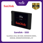 Load image into Gallery viewer, SanDisk Ultra 3D SSD, SDSSDH3-500G, 500GB, SR560/SW510MB/s, 5Y