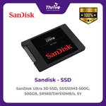 Load image into Gallery viewer, SanDisk Ultra 3D SSD, SDSSDH3-500G, 500GB, SR560/SW510MB/s, 5Y