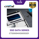 Load image into Gallery viewer, 2TB Crucial® MX500 SATA 2.5” 7mm (with 9.5mm adapter) SSD
