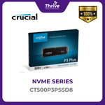Load image into Gallery viewer, Crucial® P3 Plus 500GB 3D NAND NVMe™ PCIe® M.2 SSD NVMe (PCIe Gen 4 x4)