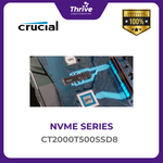 Load image into Gallery viewer, Crucial® T500 2TB PCIe Gen4 NVMe M.2 SSD Micron 232-layer TLC NAND non heatsink
