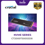 Load image into Gallery viewer, Crucial® T500 2TB PCIe Gen4 NVMe M.2 SSD Micron 232-layer TLC NAND non heatsink