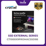 Load image into Gallery viewer, Crucial X9 Pro for Mac 1TB Portable SSD Compatible with iphone 15