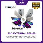 Load image into Gallery viewer, Crucial X9 Pro for Mac 1TB Portable SSD Compatible with iphone 15