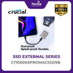 Load image into Gallery viewer, Crucial X9 Pro for Mac 1TB Portable SSD Compatible with iphone 15