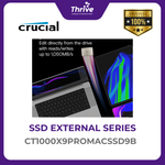 Load image into Gallery viewer, Crucial X9 Pro for Mac 1TB Portable SSD Compatible with iphone 15