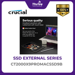 Load image into Gallery viewer, Crucial X9 Pro for Mac 2TB Portable SSD Compatible with iphone 15