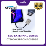 Load image into Gallery viewer, Crucial X9 Pro for Mac 2TB Portable SSD Compatible with iphone 15