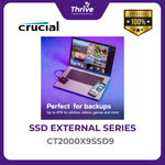 Load image into Gallery viewer, Crucial® X9 2TB Portable SSD USB 3.2 Gen-2 (10Gb/s)