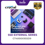 Load image into Gallery viewer, Crucial® X9 4TB Portable SSD USB 3.2 Gen-2 (10Gb/s)
