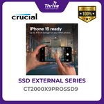 Load image into Gallery viewer, Crucial® X9 Pro 2TB Portable SSD USB 3.2 Gen-2 (10Gb/s)