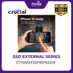 Load image into Gallery viewer, Crucial X10 Pro 1TB Portable SSD USB 3.2 Gen-2 2x2 Type-C to Type-C USB cable (20Gb/s)