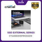 Load image into Gallery viewer, Crucial X10 Pro 4TB Portable SSD USB 3.2 Gen-2 2x2 Type-C to Type-C USB cable (20Gb/s)