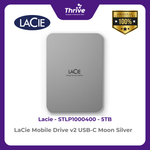 Load image into Gallery viewer, LaCie Mobile Drive v2 USB-C Moon Silver 5TB STLP5000400