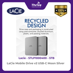 Load image into Gallery viewer, LaCie Mobile Drive v2 USB-C Moon Silver 5TB STLP5000400